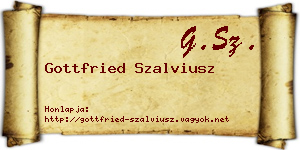 Gottfried Szalviusz névjegykártya